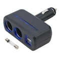thumbnail image 1 of 1x 12V 2 Way Dual USB Car Charger Lighter Socket Splitter Power Adapter With LED Light 60W 1200mA Car Electronics Accessories, 1 of 10