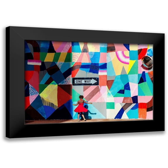 1x 14x11 Black Modern Framed Museum Art Print Titled - Salgado Gispert- One Way