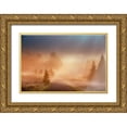 thumbnail image 1 of 1x 14x11 Gold Ornate Wood Framed with Double Matting Museum Art Print Titled - Motl - Magical morning, 1 of 4