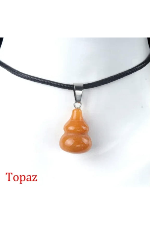 1x 20mm Crystal Stone Gourd-shaped Gemstone Beads Pendant for Jewelry Making DIY