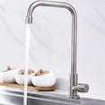 thumbnail image 1 of 1x 304 Stainless Steel Kitchen Faucet Water Purifier Single Lever Hole Tap Cold Kitchen Water Tap Sink Mixer Rotate Touch Sensor, 1 of 7