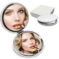thumbnail image 1 of 1x 30x Magnifying Travel Mirror, Hand Mirror with Handle - Double Side Hand Held Mirror with 1x30x Magnification & Foldable Handle, Portable Travel Makeup Hand Mirror for Women (Black) K04, 1 of 5