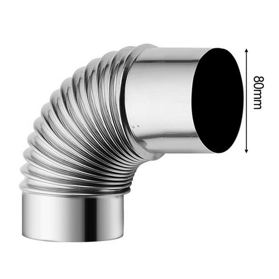 1x 50-100mm 90° Flue Elbow Pipe Chimney Liner Bend Multi Flue Stove Pipe Gas Water Heater Exhaust Pipe Vents Elbow Connector