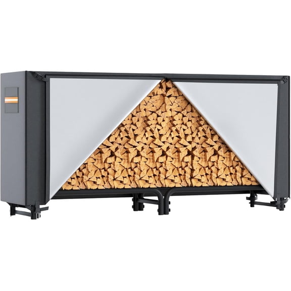 1x 8ft Firewood Log Rack Cover for Waterproof Wood Storage Holder Outdoor 420D