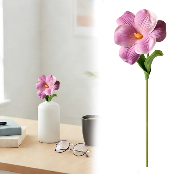 1x Artificial Tulips Flower,Open-Flowered Artificial Tulip Bouquets,Premium Faux Long Stem Open Bloom Artificial Tulips for Home Table Wedding Spring Easter Decor,Real Touch Fully Bloomed Tulip,C,17"