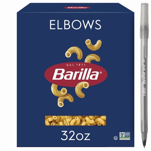1x Barilla Elbows - Non-GMO Pasta Made with Durum Wheat Semolina & Kosher Certified with pan