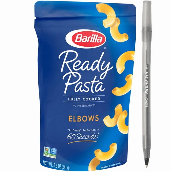 1x Barilla Elbows Ready Pasta with pen