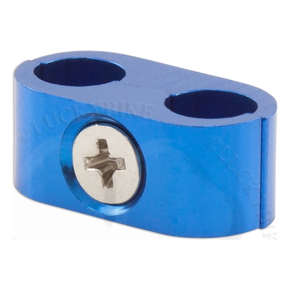 1x Blue Dual Brake Throttle Cable Clamp Holder Organizer Separator Wire Spacer