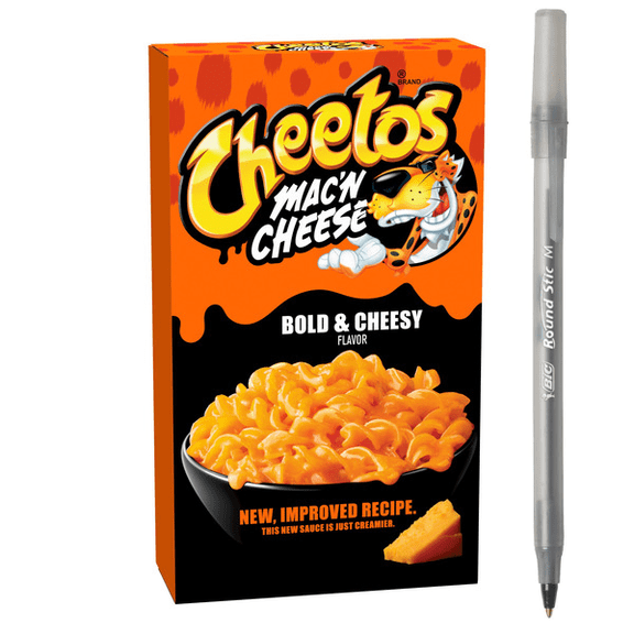 1x Cheetos Mac 'N Cheese, Bold & Cheesy Flavor with pan