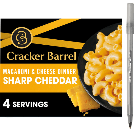 1x Cracker Barrel Sharp Cheddar Macaroni & Cheese Dinner with pan