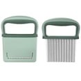 thumbnail image 1 of 1x Crinkle Cutter Cutting For Potatoes,French Fry Cutter for Potatoes,French Fry Potato Cutter Stainless Steel Zig Zag Gadget Waves Chopper Knife,Wave Knife Suitable for Cutting Fruits and Vegetables, 1 of 4