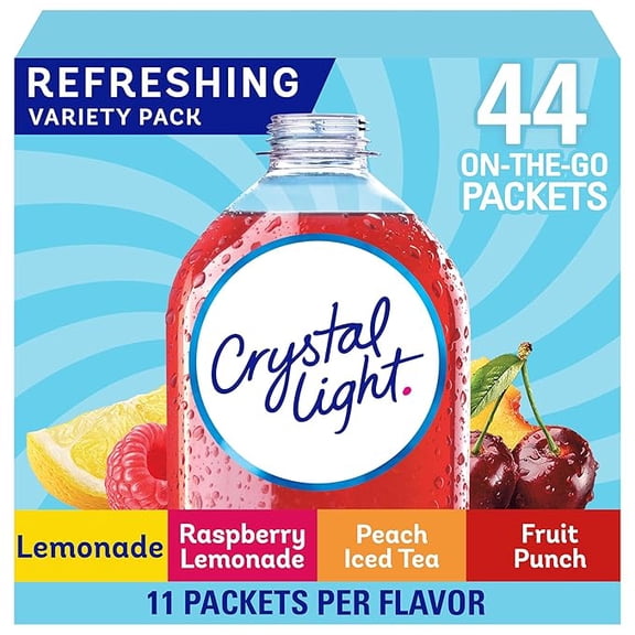 1x Crystal Light Refreshing Variety Pack, 44 ct. On-the-Go Packets