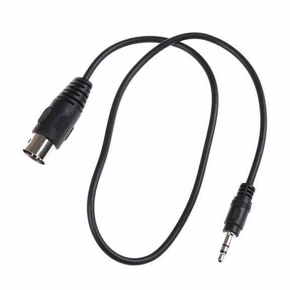 1x DIN 5 Pin Din MIDI Male Plug To 3.5mm Male Stereo Jack Audio Cable 50cm 0.5m