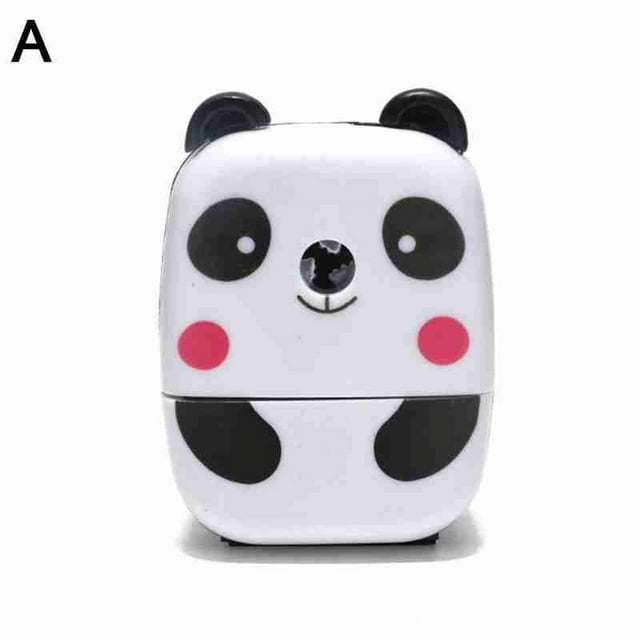 1x Desktop Pencil Sharpener Cartoon Cute Panda Animal Pencil Sharpener O3H0