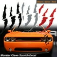 thumbnail image 1 of 1x Die-Cut Monster Claws Scratch Headlight Decal Vinyl Sticker Halloween Décor Universal Fit[black], 1 of 7