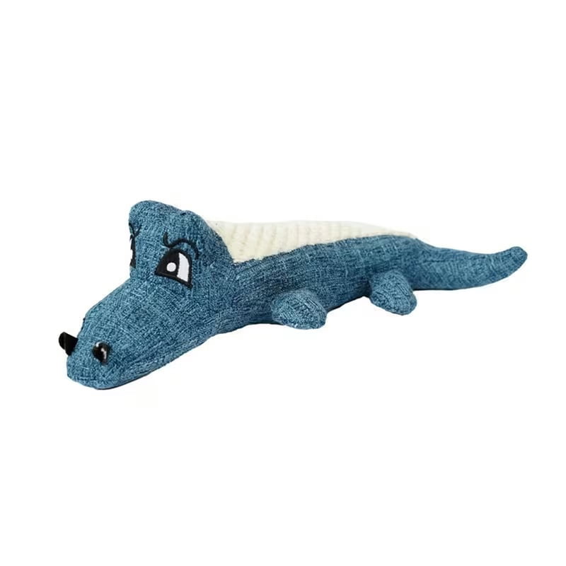 Durable Plush Crocodile Dog Toy - Indestructible Chew Toy for Puppies with Loose Teeth
