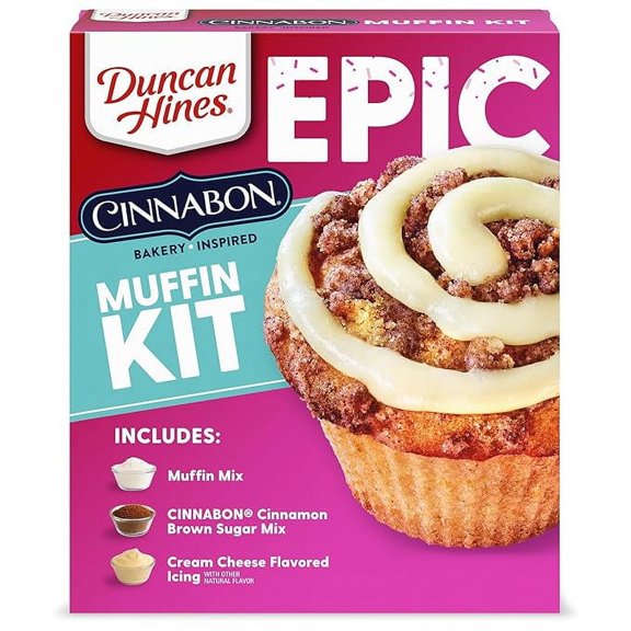 1x Duncan Hines Epic Cinnabon Bakery Inspired Muffin Kit, 32.42 oz.