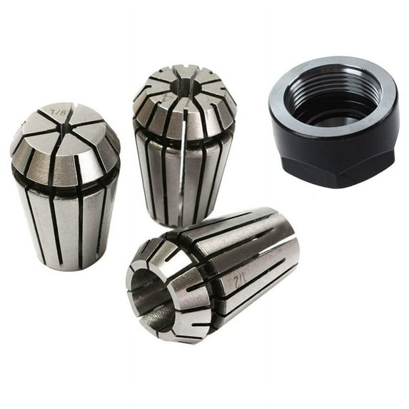 1x ER20 Collet Clamping Nuts for CNC Milling Chuck Holder Lathe & 3Pcs ER20 Spring Collet Chuck Lathe Milling