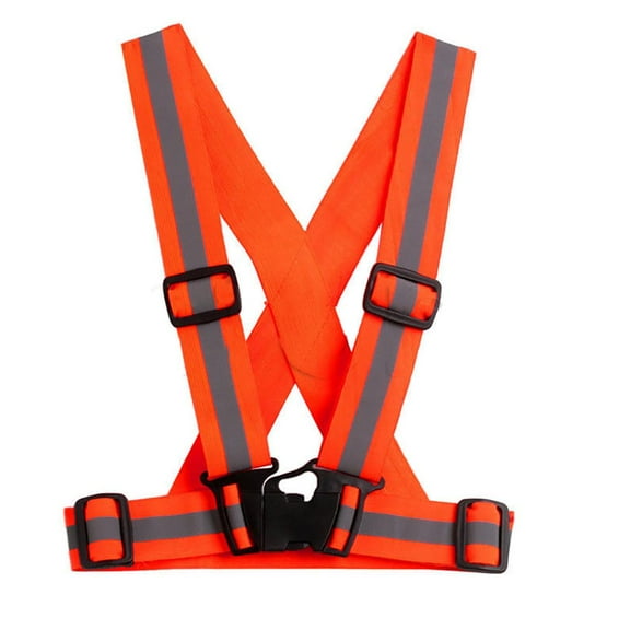 1x Elastic Ribbon Stripe Reflective Vest Safety Security For Kids Children