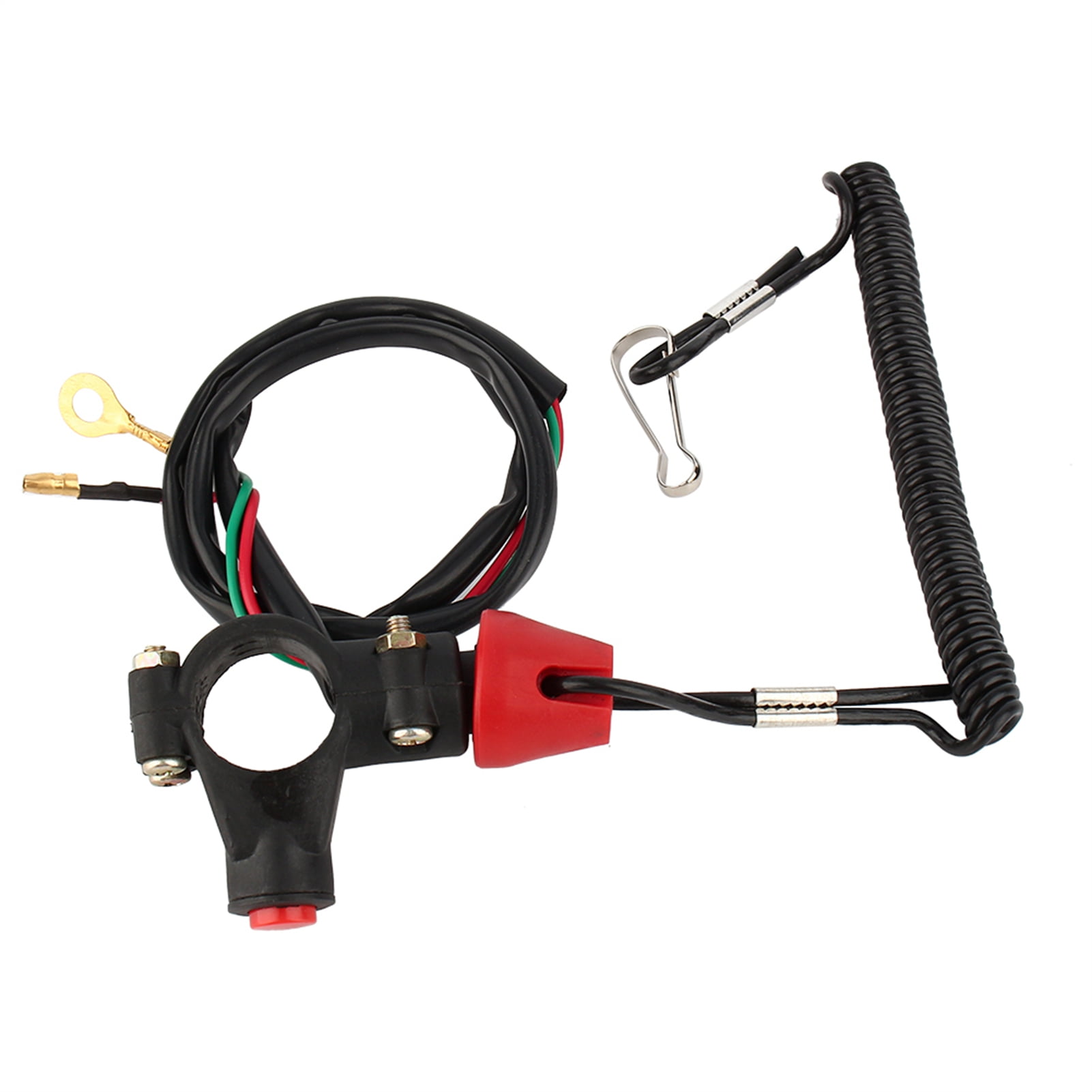 1x Engine Cord Lanyard Kill Stop Switch Safety Tether 12V CO For Motor