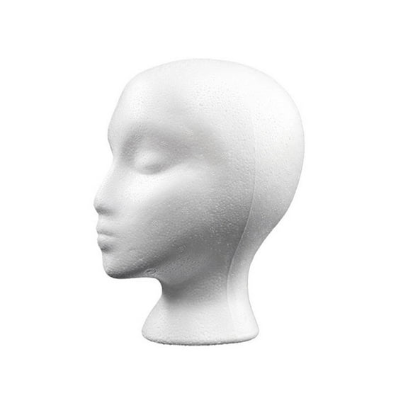 1x Foam Head Modle Hat for Wig Headdress Display Stand Props Foam Female Head Modle