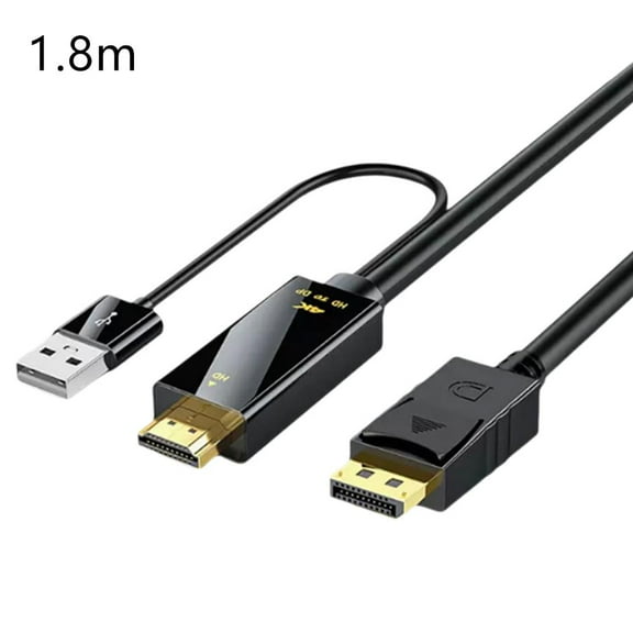 1x HDMI auf DisplayPort Kabel 19cm/1,8m Lot P3 U2P2 M4J9 G1G4 W8O4