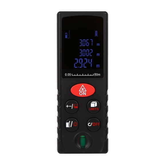 1x High Precise Handheld Digital LCD Laser Distance Meter Level Range Finder (80M)