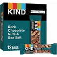 thumbnail image 1 of 1x KIND Nut Bars, Dark Chocolate Nuts and Sea Salt, Healthy Snacks, Gluten Free, Low Sugar, 6g Protein, 12 Count, 1 of 1