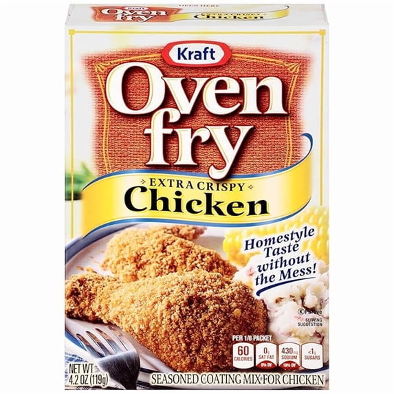 1x Kraft Oven Fry Extra Crispy Chicken Coating Mix, 4.2 oz