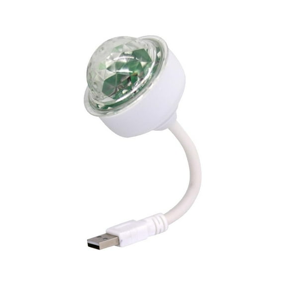 1x LED Colorful Rotating Disco Flexible USB Plug Light Bulb AU D2J1