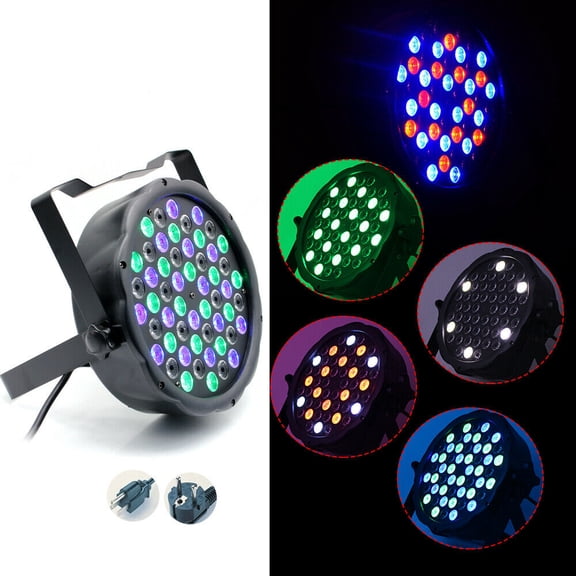 1x LED Stage Par Light, Suitable for DJ Setups, Discos, Parties, Clubs, Bars, Weddings(Black)