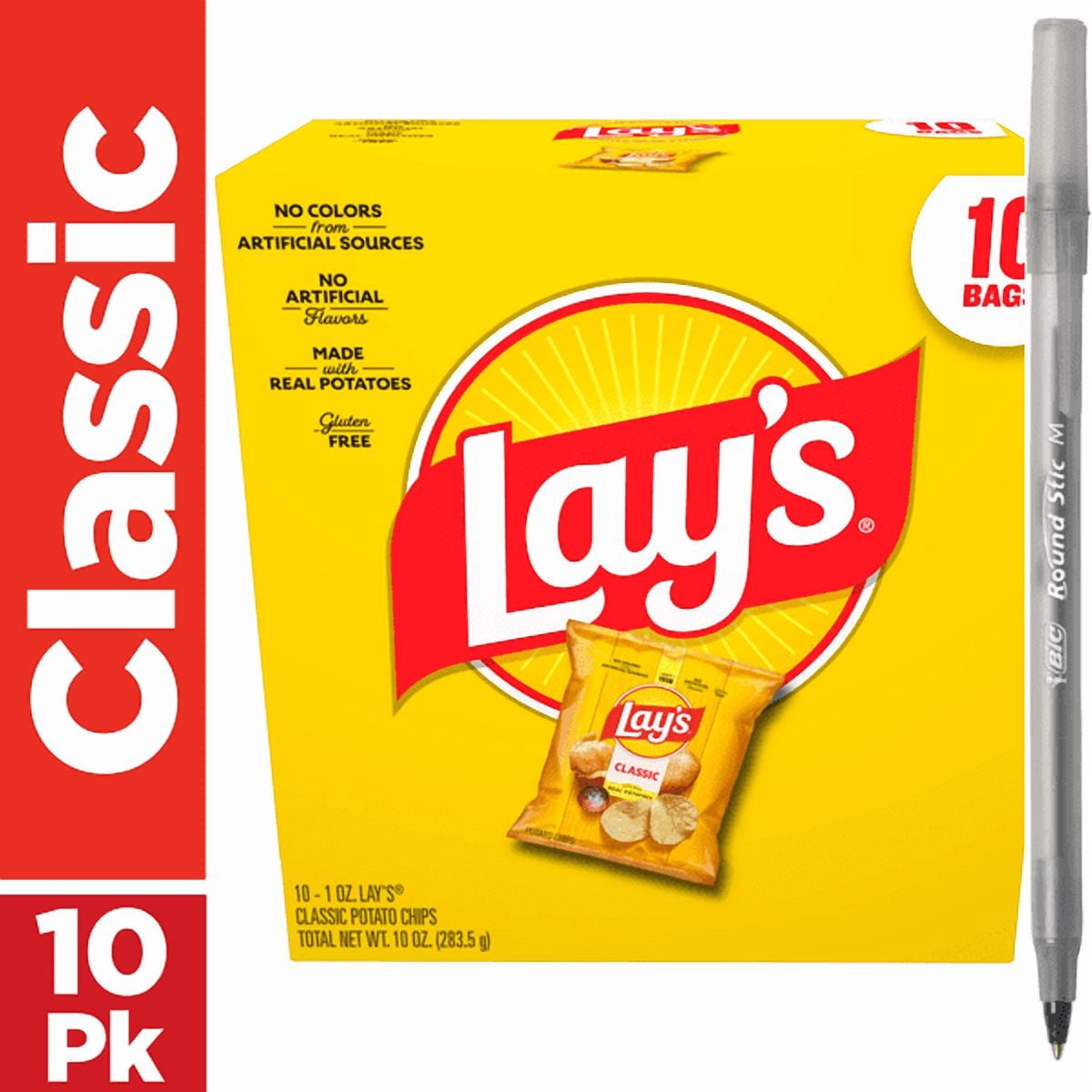 1x Lay's Classic Potato Chips with pan - Walmart.com