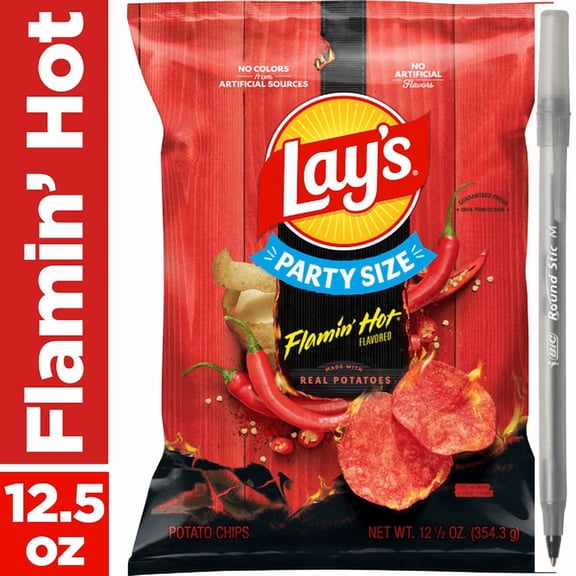 1x Lay's Potato Chips Flamin' Hot with pan