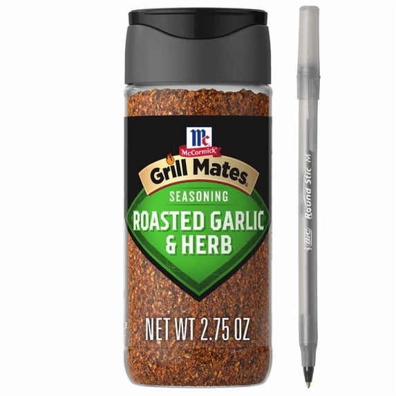 1x McCormick® GRILL MATES Roasted Garlic & Herb Seasoning with pan