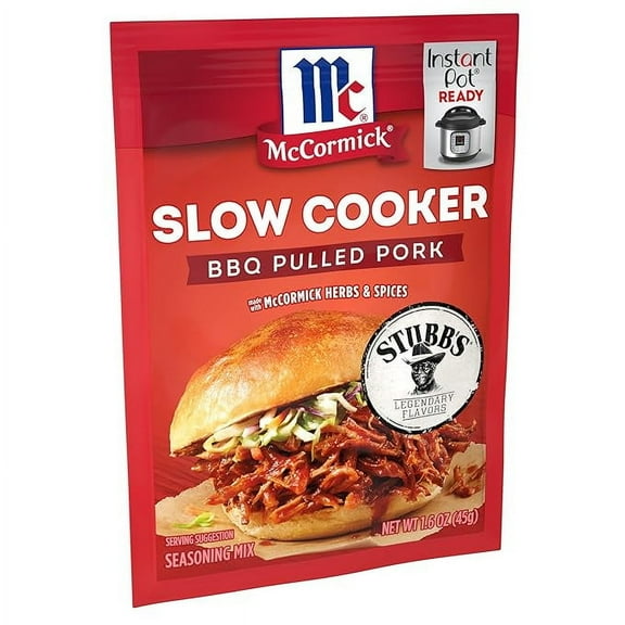 1x McCormick Slow Cooker BBQ Pulled Pork Seasoning Mix, 1.6 oz