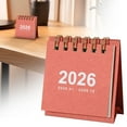 thumbnail image 1 of 1x Mini Desk Calendar 2026,Standing Flip 2026 Desktop Calendar from Jan 2026 - Dec 2026,12 Monthly Desktop Calendar with Thick Paper Twin-Wire Binding for Home or Office,Yearly Planner & Organizer,C, 1 of 8