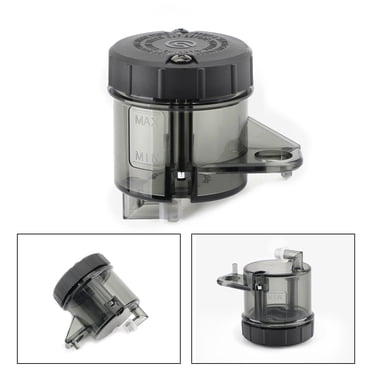 Universal Black+White Clutch Fluid Reservoir Tank For Suzuki GSXR1000, Honda CBR1000RR, VTR1000F