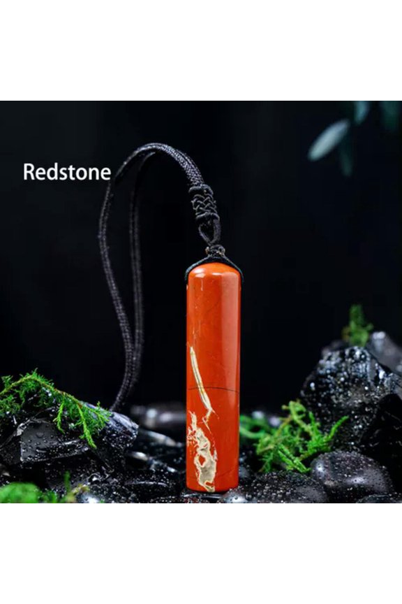 1x Natural Chakra Crystal Cylinder Necklace Pendant Column Quartz Reiki Healing