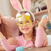 1x Party Supplies Easter Party Decorations Rabbit Decorations Children's Holiday Party Holiday Party Dress Up Photo Props Cartoon Egg Rabbit Glasses Party Balloon Rollback