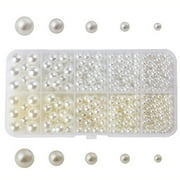 1x Pearl Bead Kit 4-10mm White Mixed for Jewelry Making DIY One Size, Clearance Multicolor Clearance Sale!