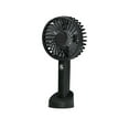 thumbnail image 1 of 1x Portable Handheld USB Fan - 3-Speed Rechargeable Desk Fan with Base, (Black), 1 of 7