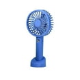 thumbnail image 1 of 1x Portable Handheld USB Fan - 3-Speed Rechargeable Desk Fan with Base, (Blue), 1 of 7