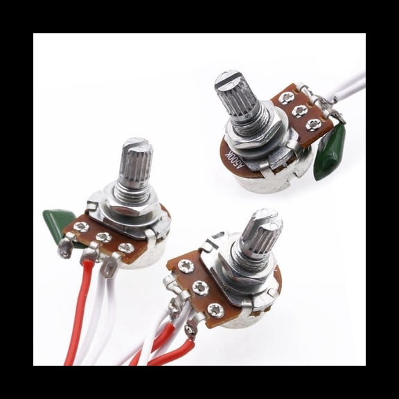 1x Pots for Strat Guitar PreWired 1 Volume 2 Tone Control & 8 Pcs M2.5X32MM Guitar Humbucker Pickups Screw and Spring