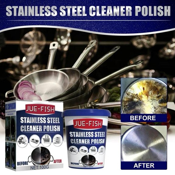 1x Powerful StainlessSteel Cookware Cleaning Paste Cleaner Hot Kitchen