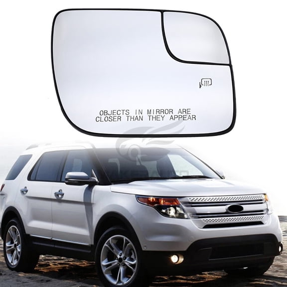 1x Right Passenger Side Heated Mirror Glass For 2011-2019 Ford Explorer