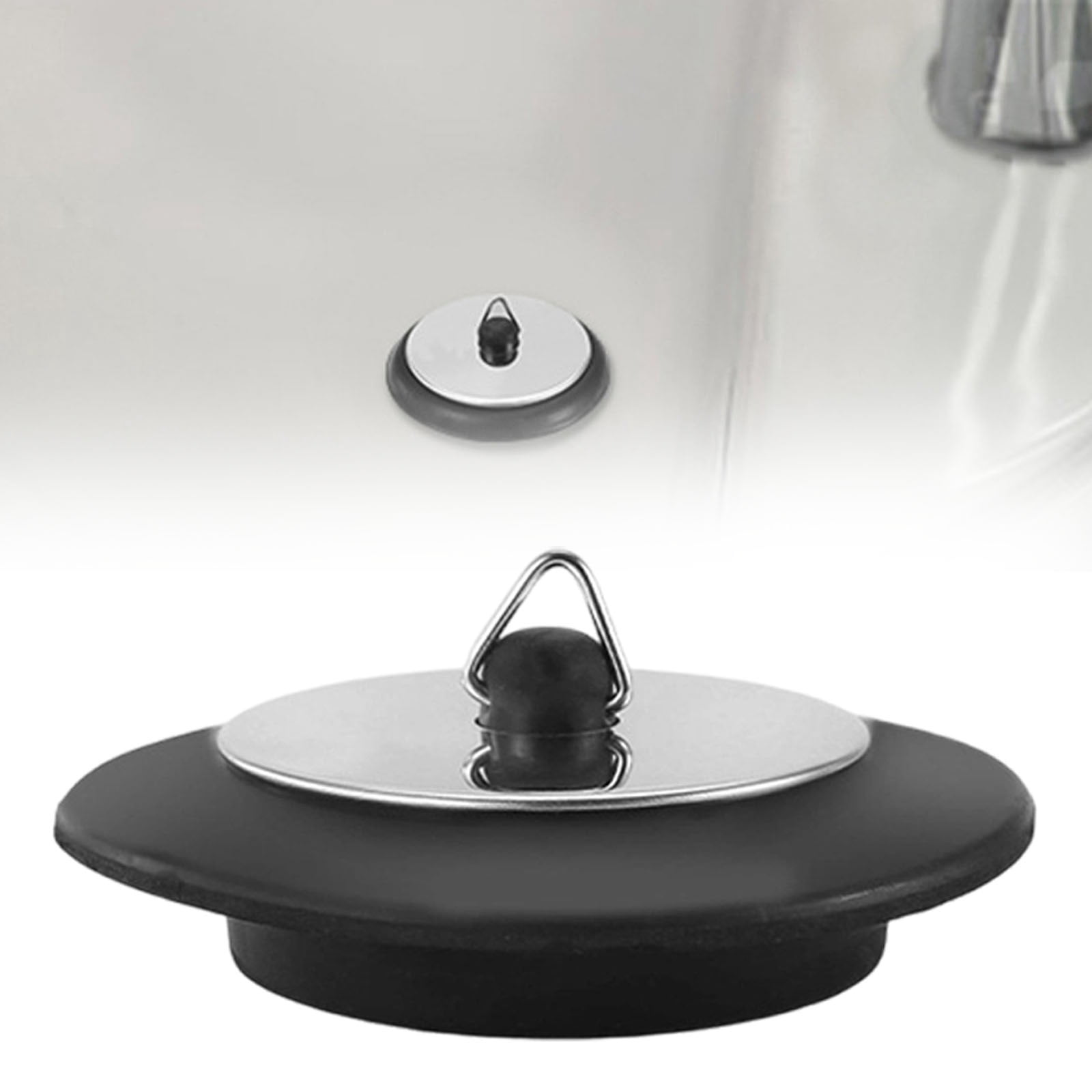 Tub Chain 1x Rubber Tub Stopper with Chain – Bath Plug Replacement,Universal ...