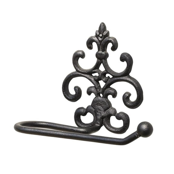 1x Rustic style cast iron vintage towel towel rack B8E5