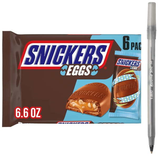 1x SNICKERS Eggs Chocolate Easter Basket Stuffers with pen