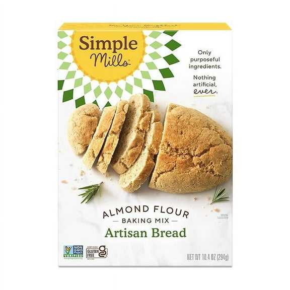 1x Simple Mills Almond Flour Baking Mix, Artisan Bread Mix - Gluten Free, Plant Based, Paleo Friendly, 10.4 Ounce (Pack of 1)
