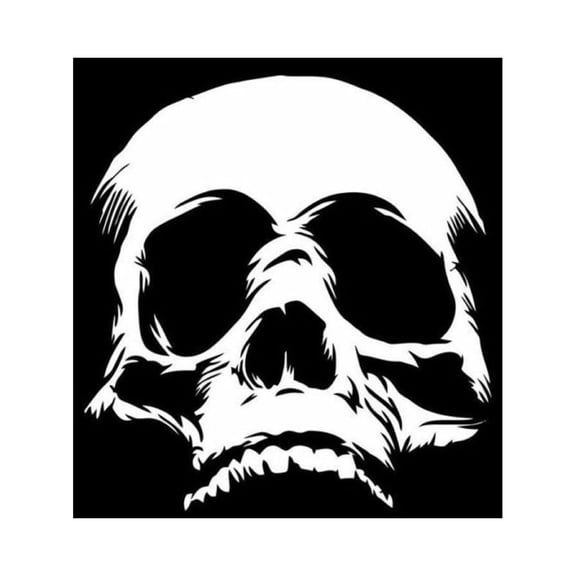 1x Skull Face Car sticker For Rear Trunk Laptop Window Bike Skateboard